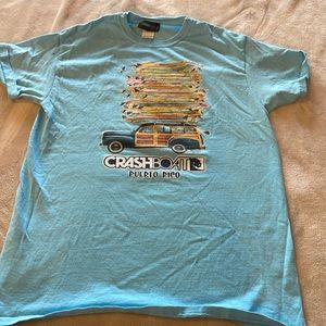 Crashboat Puerto Rico Quality Boards And Gear Surfing Blue SS T Shirt Size M